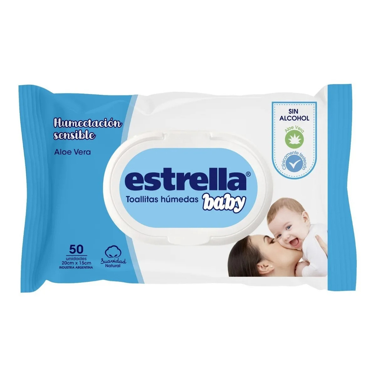 Toallitas Húmedas Estrella Baby X 50 Unidades - Humectación sensible