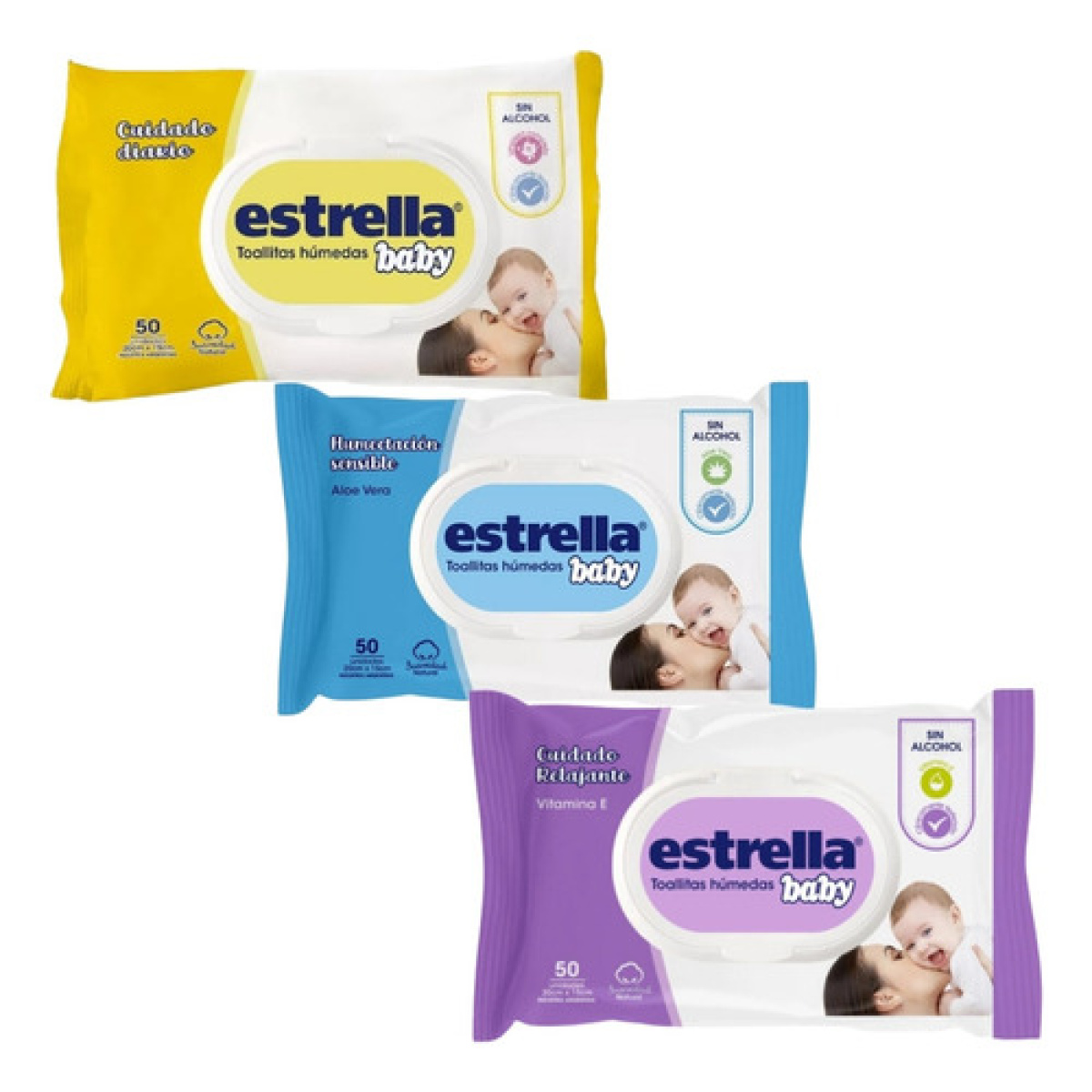 Toallitas Húmedas Estrella Baby X 50 Unidades