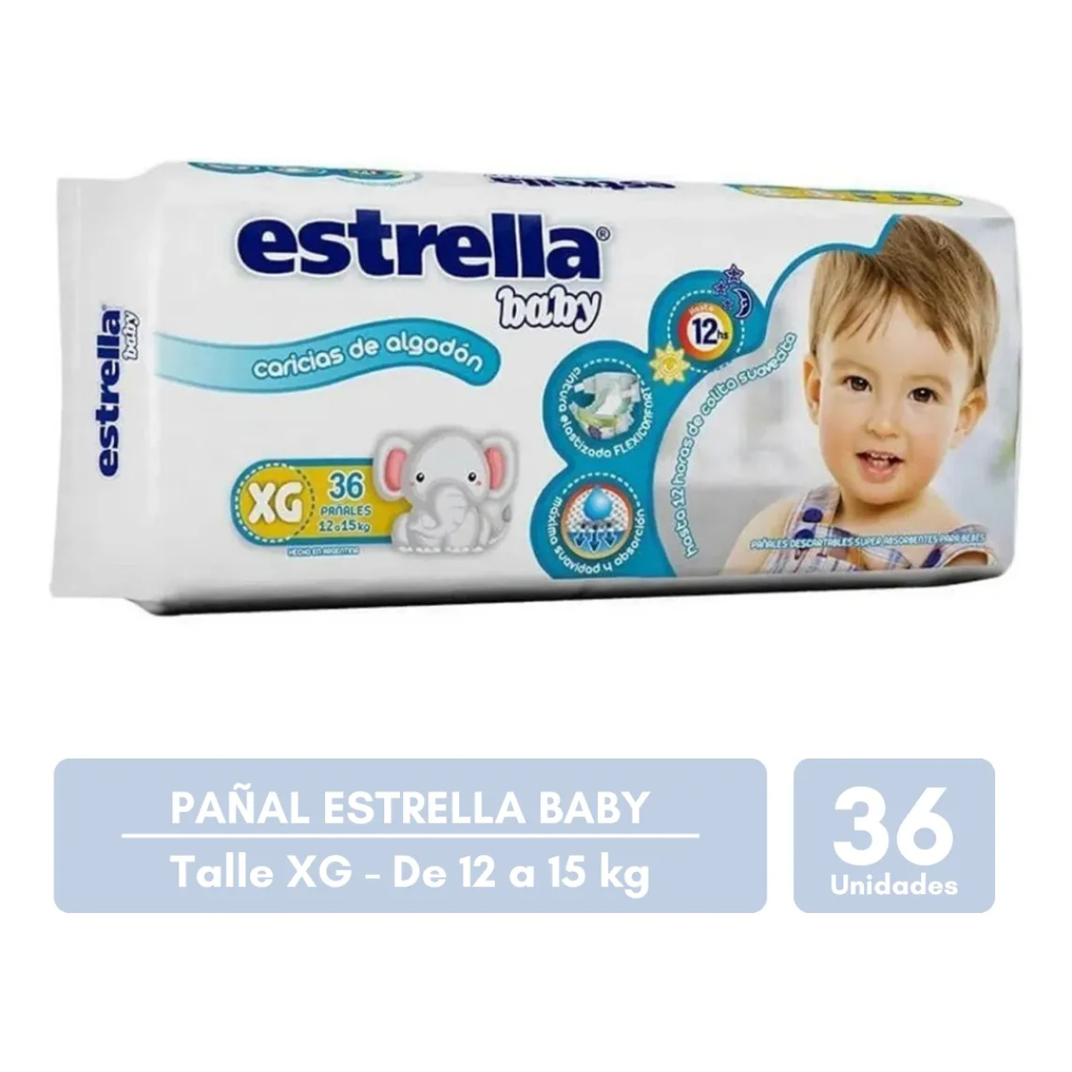 Pañales Estrella Baby Xg Paquete De 36 Unidades Extra Grande (xg)