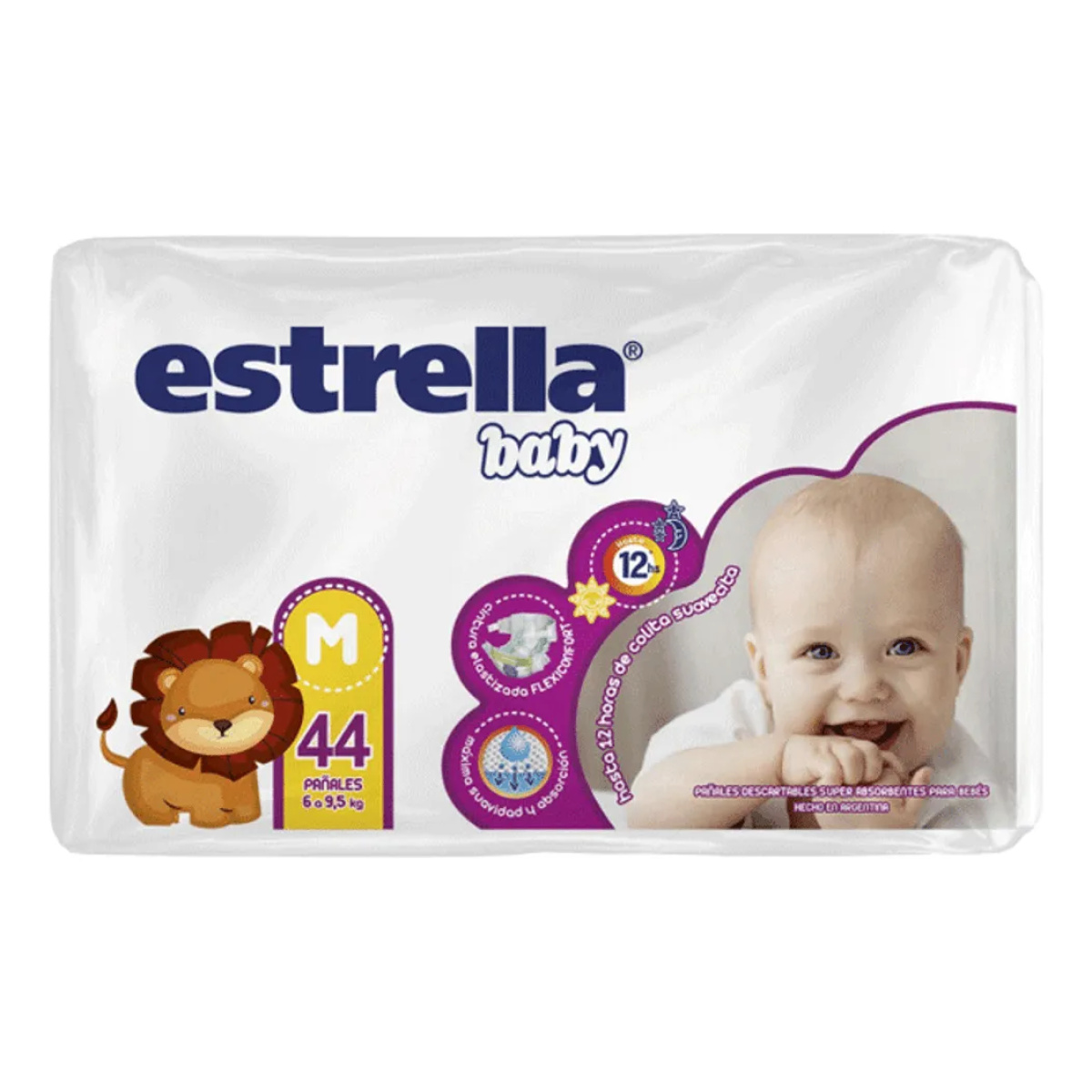 Pañales Estrella Baby Talle M x 44 un Hiper Pack
