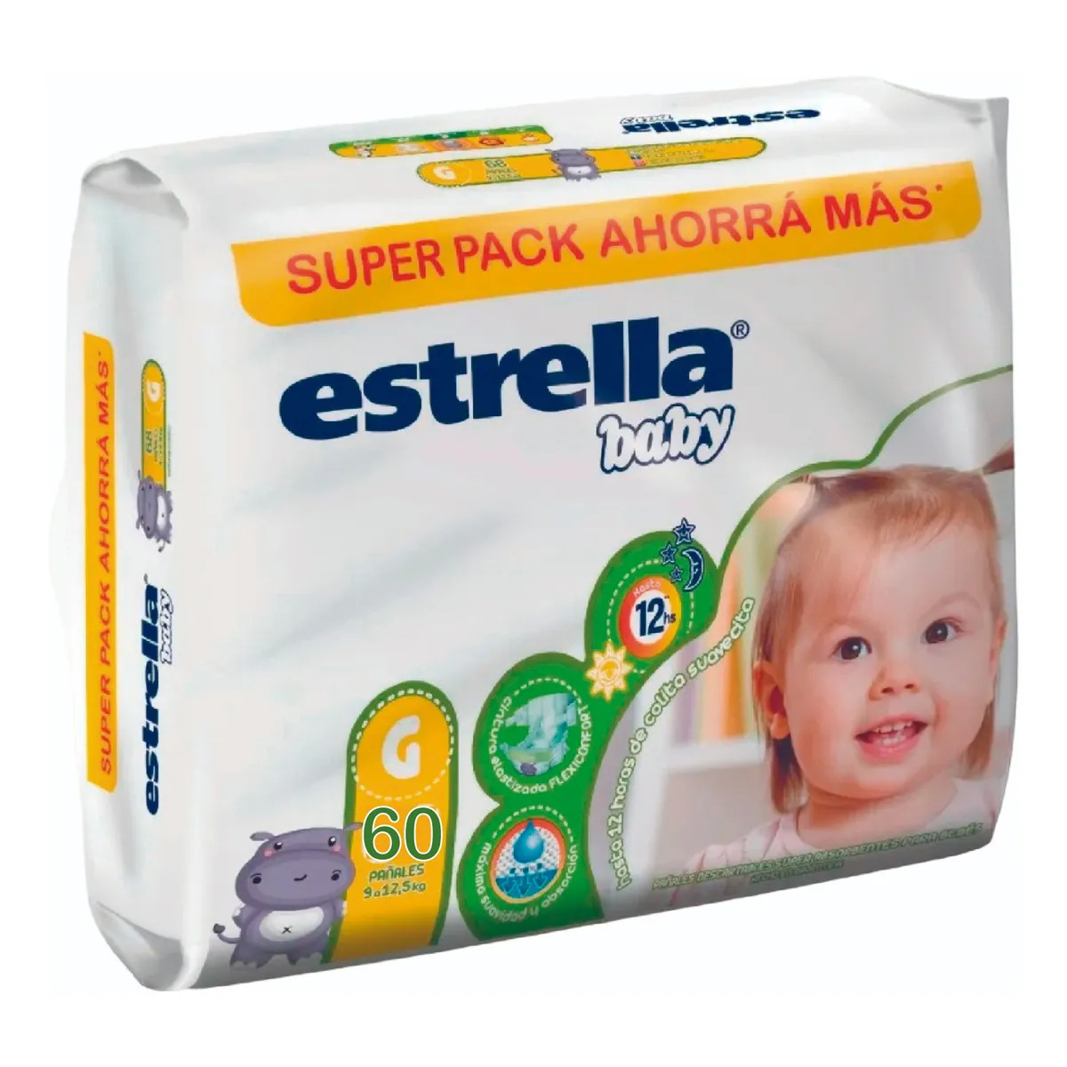 Pañales Estrella Baby Super Pack G X 60 Un Tamaño Grande (G)