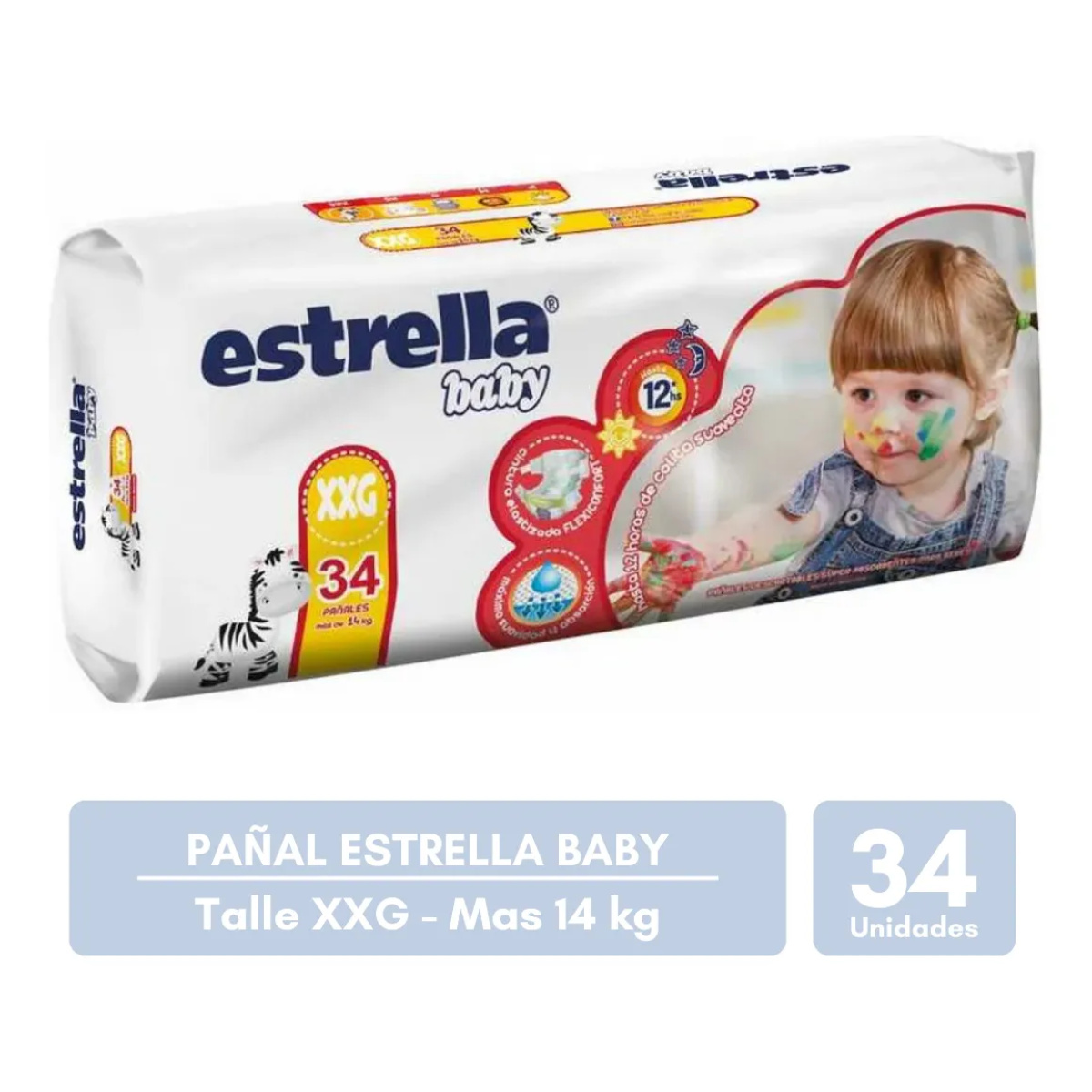 Pañales Estrella Baby Hiperpack Talle Xxg X 34 Un