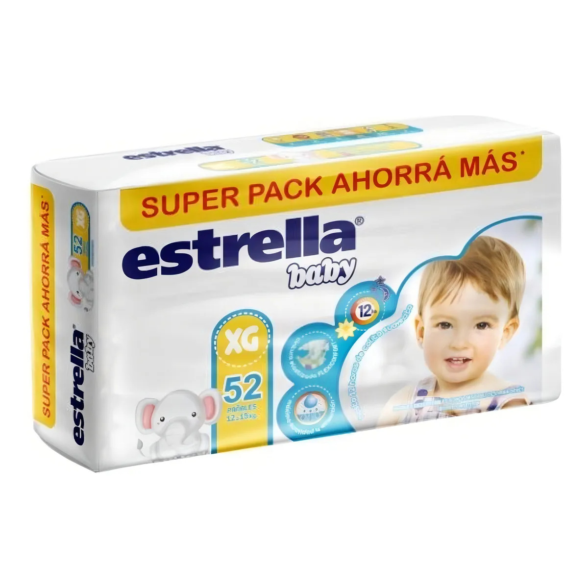 Pañales Estrella Flexiconfort XG Superpack Ahorro 52 Unidades