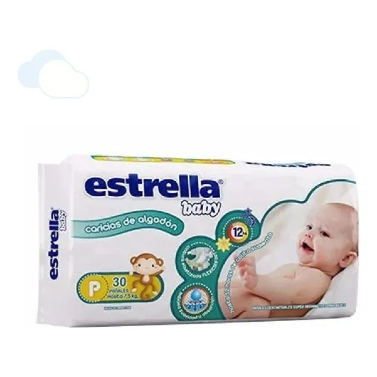 Pañales Estrella Baby Hiperpack Talle P X 30