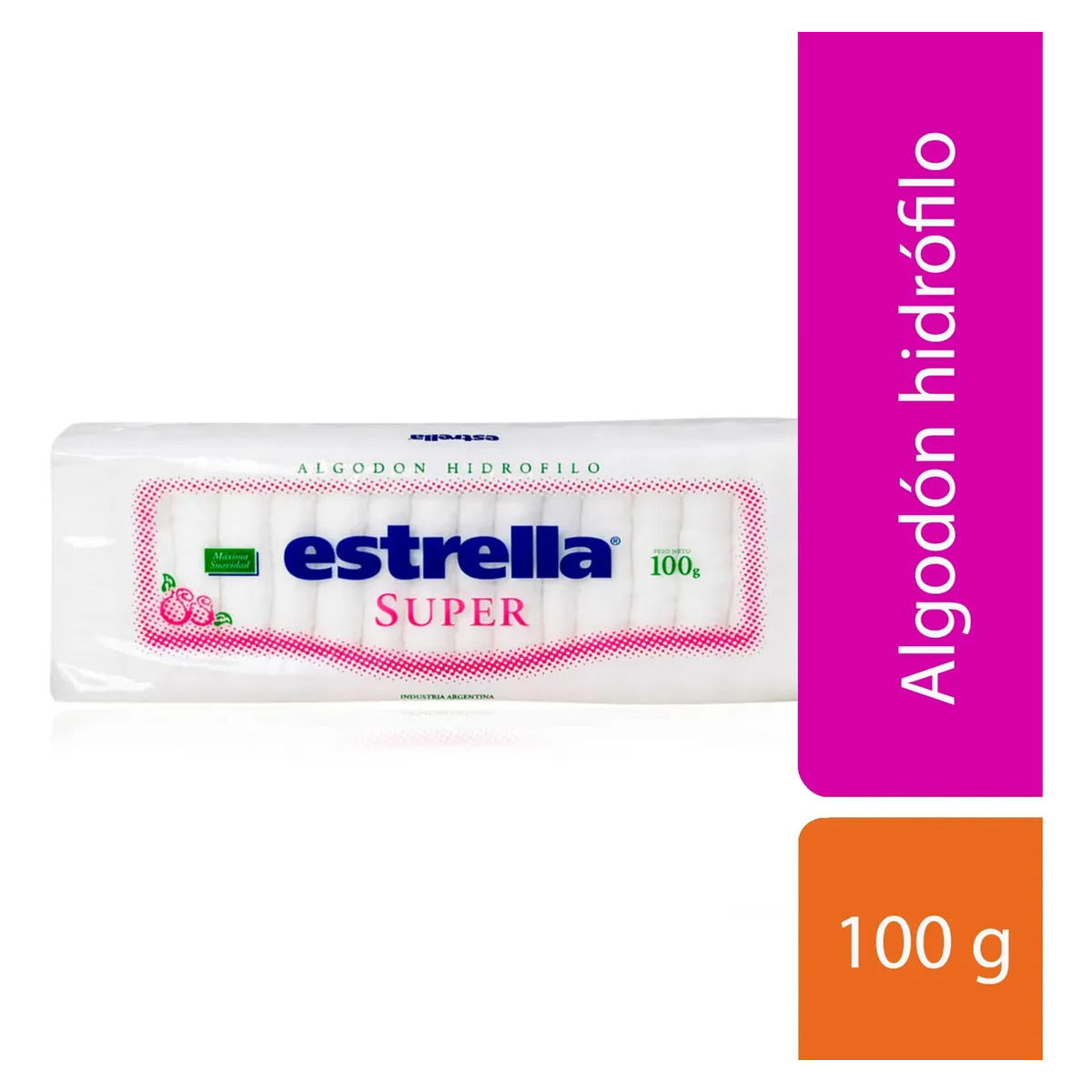 Algodon Estrella Super Paquete X 100grs Máxima Suavidad